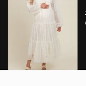 Pinkblush Maternigy Cream Tulle Dress